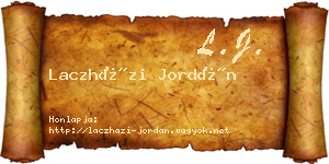 Laczházi Jordán névjegykártya